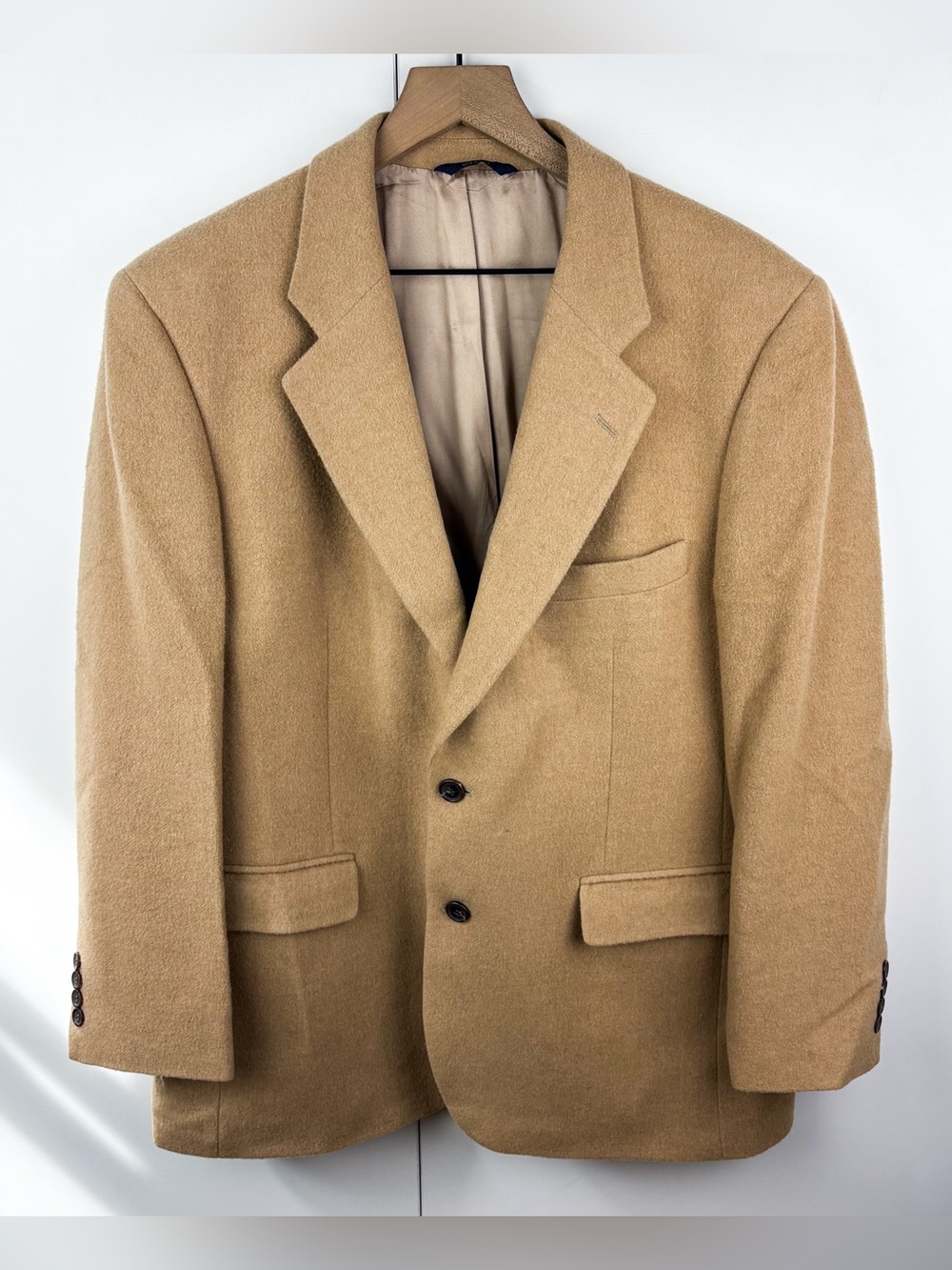 Brooks Brothers 100% Camel Hair Two Button Blazer Suit Jacket Sports Coat 43R